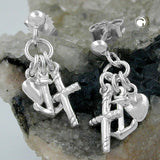 Stecker Glaube-Liebe-Hoffnung Silber 925