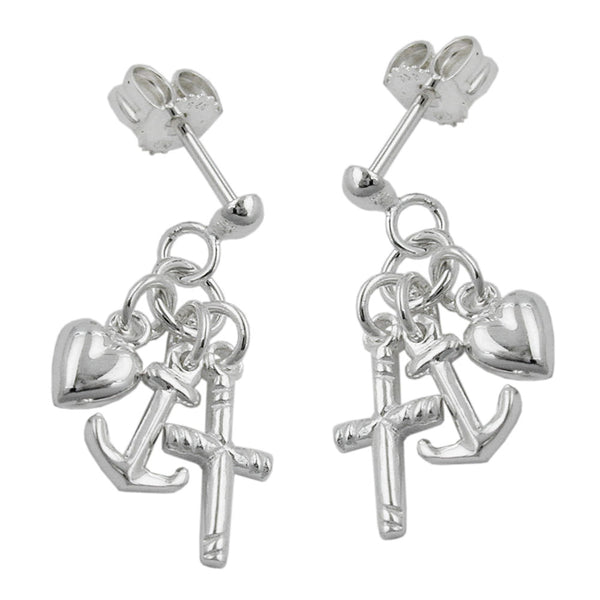 Stecker Glaube-Liebe-Hoffnung Silber 925
