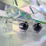 Stecker, Zirkonia amethyst, Silber 925