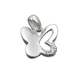 Anhänger 9x10mm Schmetterling mit Zirkonias Silber 925