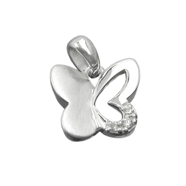 Anhänger 9x10mm Schmetterling mit Zirkonias Silber 925