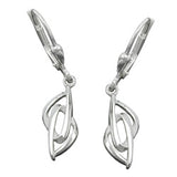 Ohrbrisur Ohrhänger Ohrringe 30x7mm matt-glänzend Silber 925