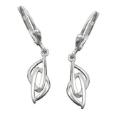 Ohrbrisur Ohrhänger Ohrringe 30x7mm matt-glänzend Silber 925