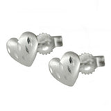 Stecker, Herz diamantiert, Silber 925