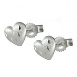 Stecker, Herz diamantiert, Silber 925