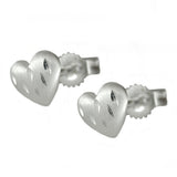 Stecker, Herz diamantiert, Silber 925