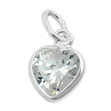 Anhänger, Herz Zirkonia, Silber 925
