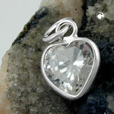 Anhänger, Herz Zirkonia, Silber 925