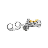 Stecker 8x4mm Motorrad bicolor 1 Stück Silber 925