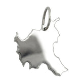Anhänger18x17mm BRD-Bundesland Hamburg glänzend Silber 925