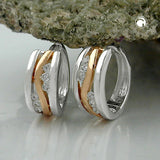 Creole, bicolor mit Zirkonia, Silber 925