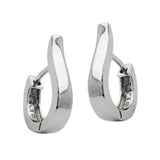 Creole 14x3mm Klappscharnier glänzend rhodiniert Silber 925