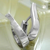 Creole 14x3mm Klappscharnier glänzend rhodiniert Silber 925
