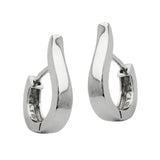 Creole 14x3mm Klappscharnier glänzend rhodiniert Silber 925