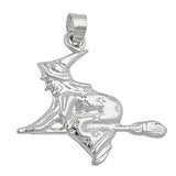 Anhänger 24x22mm Hexe glänzend Silber 925