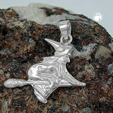 Anhänger 24x22mm Hexe glänzend Silber 925