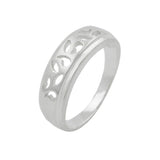 Ring durchbrochen matt-glänzend Silber 925 Ringgröße 66
