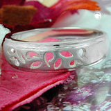 Ring durchbrochen matt-glänzend Silber 925 Ringgröße 66