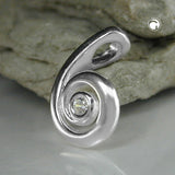 Anhänger, Spirale mit CZ, 925