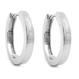 Creole, 18x3mm, Scharnier, Silber 925