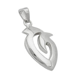 Anhänger 27x17x2mm massiv glänzend Silber 925