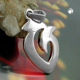 Anhänger 27x17x2mm massiv glänzend Silber 925