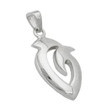 Anhänger 27x17x2mm massiv glänzend Silber 925