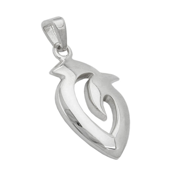 Anhänger 27x17x2mm massiv glänzend Silber 925