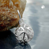 Anhänger, filigrane Kugel, Silber 925