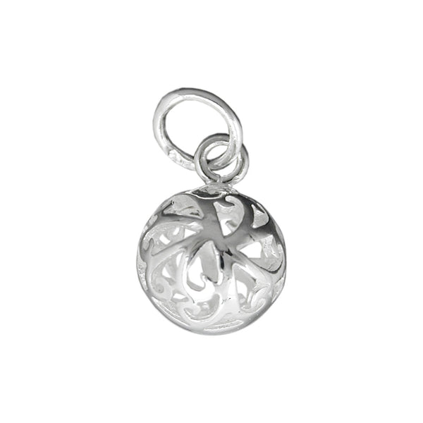 Anhänger, filigrane Kugel, Silber 925