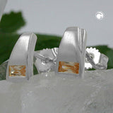 Stecker, CZ topas, matt, 925
