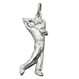 Anhänger 27x12mm Golfspieler rhodiniert Silber 925