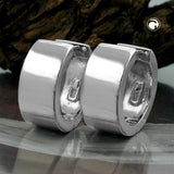 Creole, 15x6mm glänzend, Silber 925