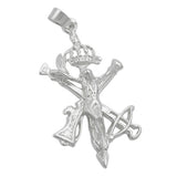 Anhänger 31x17mm Legionärs-Kreuz glänzend Silber 925