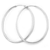 Creole 53/43mm oval Drahtcreole mit Steckverschluss Silber 925