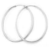 Creole 53/43mm oval Drahtcreole mit Steckverschluss Silber 925