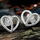 Stecker 14x13mm Herz mit Zirkonia glänzend Silber 925