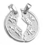 Anhänger Doppelanhänger 22mm chinesische Münze Silber 925