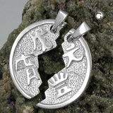 Anhänger Doppelanhänger 22mm chinesische Münze Silber 925