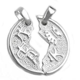 Anhänger Doppelanhänger 22mm chinesische Münze Silber 925