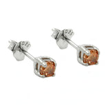 Stecker, 3mm topas, Glas, 925