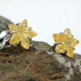 Stecker 5mm gelb-citrine Stern Silber 92
