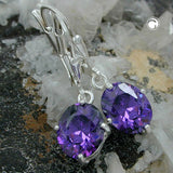 Brisur, mit Zirkonia amethyst, 925