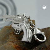 Anhänger, Charm Revolver, Silber 925
