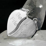 Anhänger18x17mm Doppelanhänger Herz mit Gravur - Best Friends - Silber 925