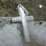 Anhänger, Kreuz diamantiert, Silber 925