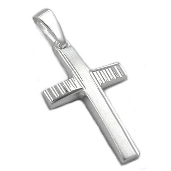 Anhänger, Kreuz diamantiert, Silber 925
