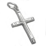 Anhänger, Kreuz diamantiert, Silber 925