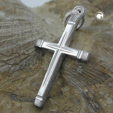 Anhänger, Kreuz diamantiert, Silber 925