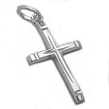 Anhänger, Kreuz diamantiert, Silber 925